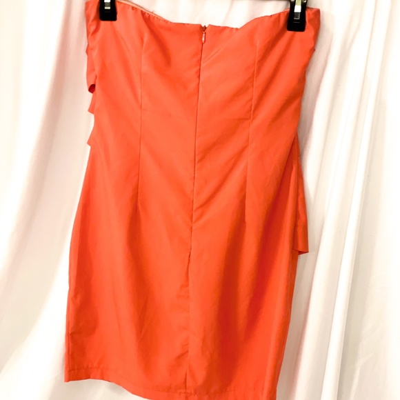 Coral Pink Cocktail Dress - Picture 2 of 3